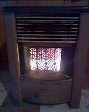 Dearborn Gas Radiant Floor Space Heater, Brown Metal Freestanding Wall Heater Natural Gas Heaters price