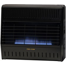 ProCom MNSD300TGA 30,000 BTU Dual Fuel Blue Flame Heater - Black Natural Gas Heaters price