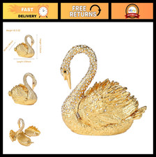 Hand-Painted Golden Swan Trinket Box - Hinged Jewelry Storage, Unique Home Decor Jewelry Boxes price