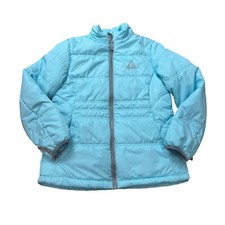 Gerry Girls Size M (10-12) Puffer Coat Jacket Light Blue Front Zip Lightweight Girls' Coat price