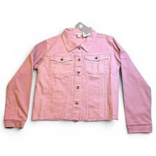 Splendid Pink Denim Jacket Girls Size 14 Raw Hem NWT Girls' Coat price
