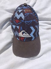 Quiksilver Geometric Aztec Tribal Print Strapback Hat Youth 53CM Brown Brim Surf Kids' Hat price