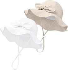 Baby Girl Sun Hat Infant Toddler Beach Hat UPF50+ Wide Brim Kids Summer Sun Kids' Hat price