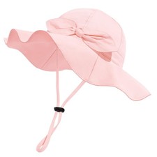 Baby Girl Sun Hat with UPF 50+ Outdoor Adjustable Beach Hat with Wide Brim Bu... Kids' Hat price