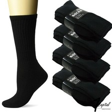 Lots 3-12 Pair Mens Black Crew Athletic Sports Work Cotton Socks Size 9-11 10-13 Men's Socks Set price
