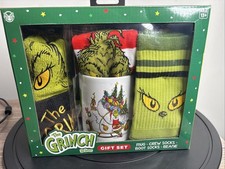 Men's The Grinch Christmas gift set: mug, crew socks, beanie Men's Socks Set price