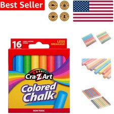 16 Bright Assorted Colored Chalk for Indoor & Outdoor Creativity - Non-Toxic Chalk price