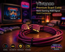 Premium Scart Cable 🌈RaRe🌈 10M Strong RGB Signal Retro Gaming - Gold Connector Scart Cable price