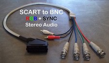 WOOKIEEWIN Female RGB SCART to 4 BNC + Audio Cable Sony PVM Genesis SNES Neo Geo Scart Cable price