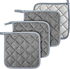 4 PCS Cotton Pot Holders Gray 7 Inch Terry Cloth Hot Pads for Kitchen Kitchen Textile Set price