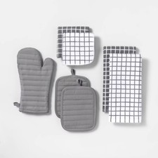 7pc Kitchen Textile Set Gray Kitchen Textile Set price