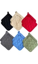 Potholder Pack of 12 - Heat Resistant Cotton 8x8 Kitchen Linens Multi Colors Kitchen Textile Set price