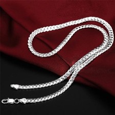 925 Sterling Solid Silver Chain Necklace Jewelry for Women Men Fashion Gift Silver Bracelet price