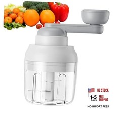 Multi-Functional Manual Food Processor Vegetable Chopper, Hand-Powered White Food Processor price