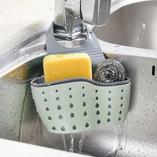 Hanging Kitchen Sink Drain Basket Soap Sponge Holder Shelf Organizer Rack Corner Shelf & Sponge Holder price