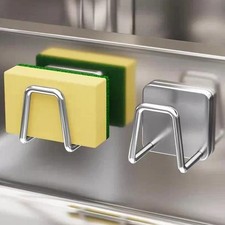 2-Pack Stainless Steel Sink Sponge Holder Adhesive Kitchen Caddy Organizer Set Corner Shelf & Sponge Holder price