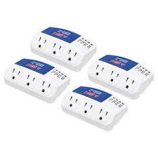 Surge Protector Home Appliance 1800W 120V 15A 4 Pcs | 3 Outlet Voltage Protector Home Appliances Display / Outlet price