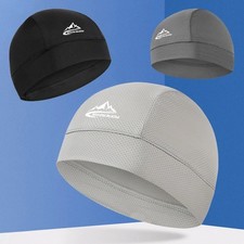 Cooling Moisture Sweat Wicking Dome Skull Cap Helmet Liner Bald Sport Beanie Hat Unisex Beanie price