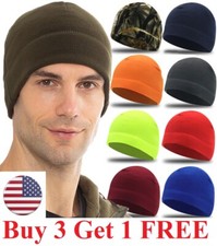 Tactical Thermal Winter Warm Fleece Dome Skull Cap Biker Helmet Liner Beanie Hat Unisex Beanie price
