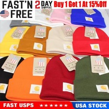 Unisex Carhart Beanie Watch Hat Acrylic Winter Pull On Closure Knit Cap A18 USA Unisex Beanie price