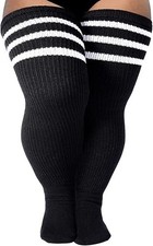 Womens Plus Size Long Thigh High Socks for Thick Thighs Leg Warmer w/Garter Belt Knee-High Socks / Garter Stockings price