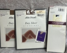 2 NiceTouch ThighHigh Day Sheer Gartered Stockings NUDE Statuesque & Knee Highs Knee-High Socks / Garter Stockings price
