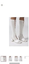 Corset Mesh Sheer Knee High Retro Lace Up Punk Goth Sock White Wedding Bridal Knee-High Socks / Garter Stockings price
