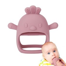 Socub Silicone Baby Teether Mitten Anti Drop Dark Pink 3 12 Months Baby Gloves price