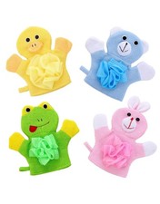 RAMFIYN 4 Pack Cute Animal Bathing Gloves Kids Sponges for 4 Colors Baby Gloves price