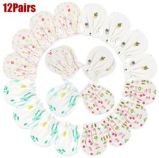 12 Pairs Baby Infant Anti-scratch Cotton Mittens Gloves 0-6 Month Baby Gloves Baby Gloves price