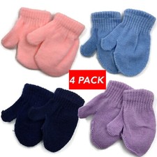 4 Pairs Assorted Soft Newborn Baby/infant No Scratch Mittens Gloves - Mix Color Baby Gloves price