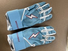 NEW XL Bruce Bolt Batting Gloves - Happ Series Long Cuff Baby Blue Baby Gloves price