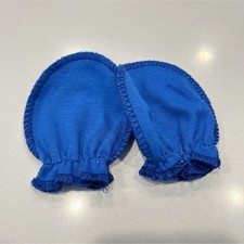 Infant No Scratch Mittens Royal Blue Soft Knit Baby Gloves Newborn 1 Pair Unisex Baby Gloves price