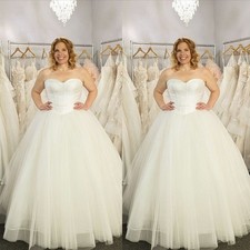 Plus Size Wedding Dresse with Strapless Sweetheart  Classic Princess Bridal Gown Wedding Dress price