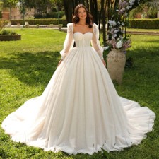 Luxurious Lace Beaded Wedding Dress Detachable Long Sleeves Princess Bridal Gown Wedding Dress price