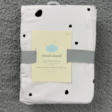Cloud Island Crib Fitted Sheet Scatter Dot 28x52 White Girls Bedding Cotton Baby Bed Sheet price