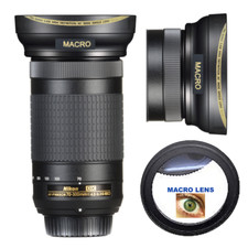 WIDE ANGLE LENS + MACRO FOR Nikon AF-P DX NIKKOR 70-300mm f/4.5-6.3G ED Lens Lenses price