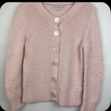 Girls Pink Knit Cardigan Sweater Long Sleeve Crew Neck Button Front Girls' Sweater & Cardigan & Knitwear price
