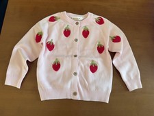 Strawberry embroidered cardigan/sweater 4T Girls' Sweater & Cardigan & Knitwear price