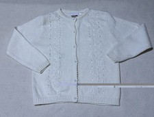 Grand Knitwear White Floral Button Front Cardigan Sweater Girls Girls' Sweater & Cardigan & Knitwear price