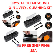 Vinyl Record Cleaning Kit 3in1 Stylus Brush Anti Static Turntable Care Set Turntable & Accessories price