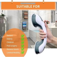 1Pc Shower Grab Bar 12" Showers Suction Bar Handle Bathroom Safety Grip Handle Bathtub & Toilet Grab Bars price