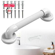 Shower Grab Bar for Wall: 12” ABS Safety Bars Seniors, Wall 12inch, White Bathtub & Toilet Grab Bars price