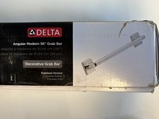 Delta Angular Modern Decorative ADA Grab Bar 36" Polished Chrome-Open box-41936 Bathtub & Toilet Grab Bars price