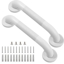 Shower Grab Bar, 2 Pack 12 Inch White Bathroom Grab Bar, 1.25" Diameter 304 Stai Bathtub & Toilet Grab Bars price