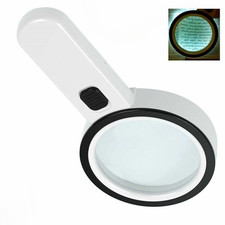 NEW 30X Handheld Magnifying Glass w/ 12 Bright LED Light Illuminated Magnifier Magnifying Glass price