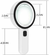 30X Jumbo Handheld Magnifying Glass w/ 12 Bright LED Light Magnifier Illuminated Magnifying Glass price
