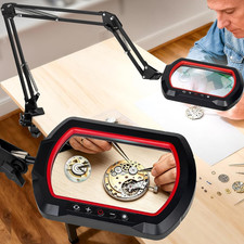 12X 30X Magnifying Glass with Light and Clamp, Ultra Long 3-Section Swing Arm Wo Magnifying Glass price