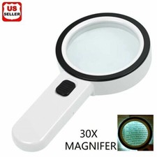30X Jumbo Handheld Magnifying Glass w/ 12 Bright LED Light Illuminated Magnifier Magnifying Glass price