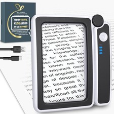 5X Magnifying Glass W/Light Rechargeable LED Handheld Reading Low Vision Seniors Magnifying Glass price
